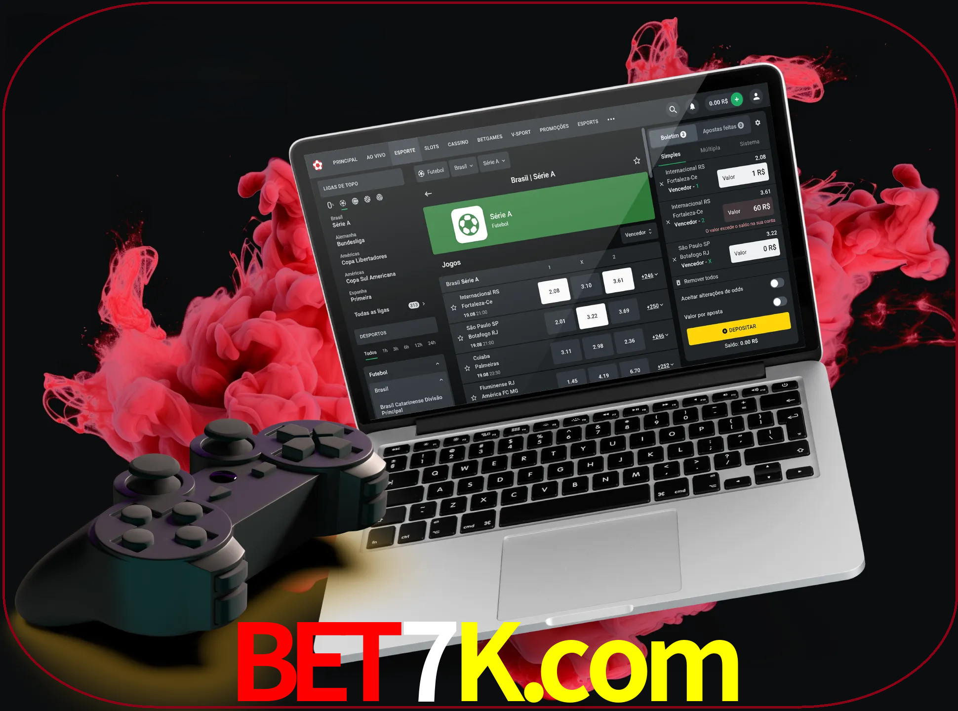 Visite a secção especial de jogos de vídeo em bet7k para descobrir em que jogos pode apostar e ganhar muito dinheiro.