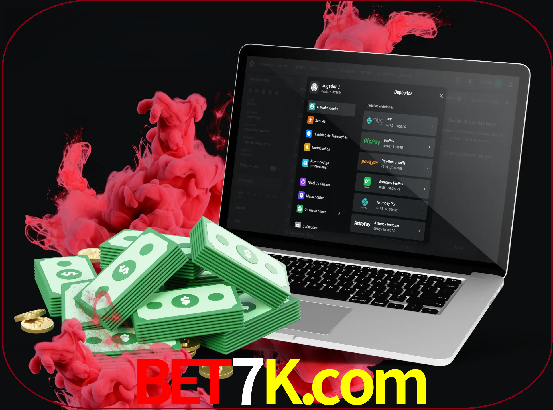 Para efetuar um depósito na sua conta bet7k, basta escolher o método de depósito e especificar o montante.