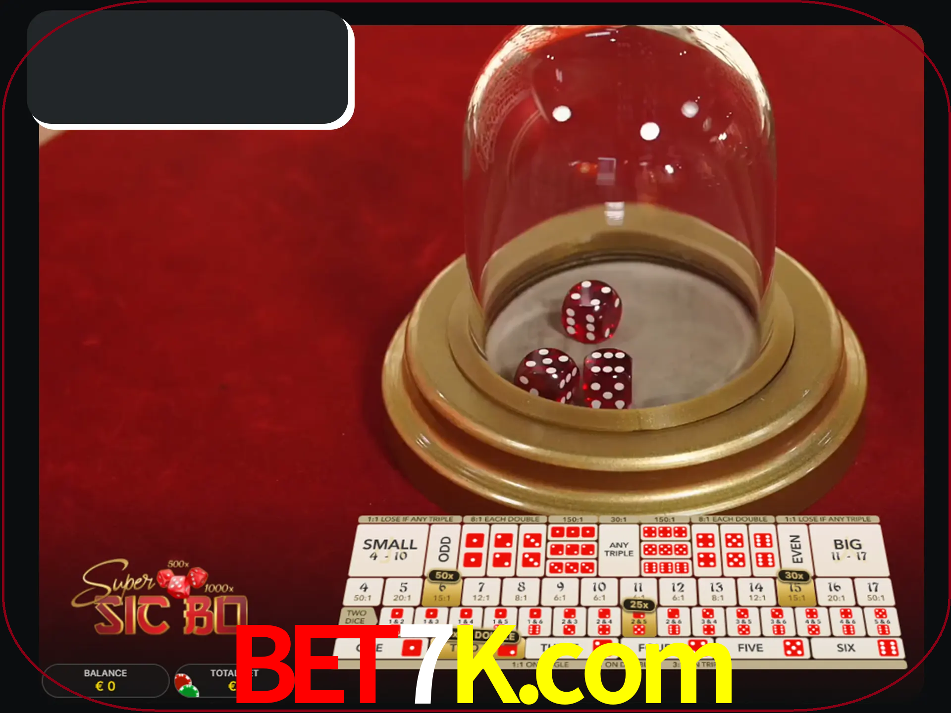 Deixe os dados ao seu lado nos jogos da Sic Bo.